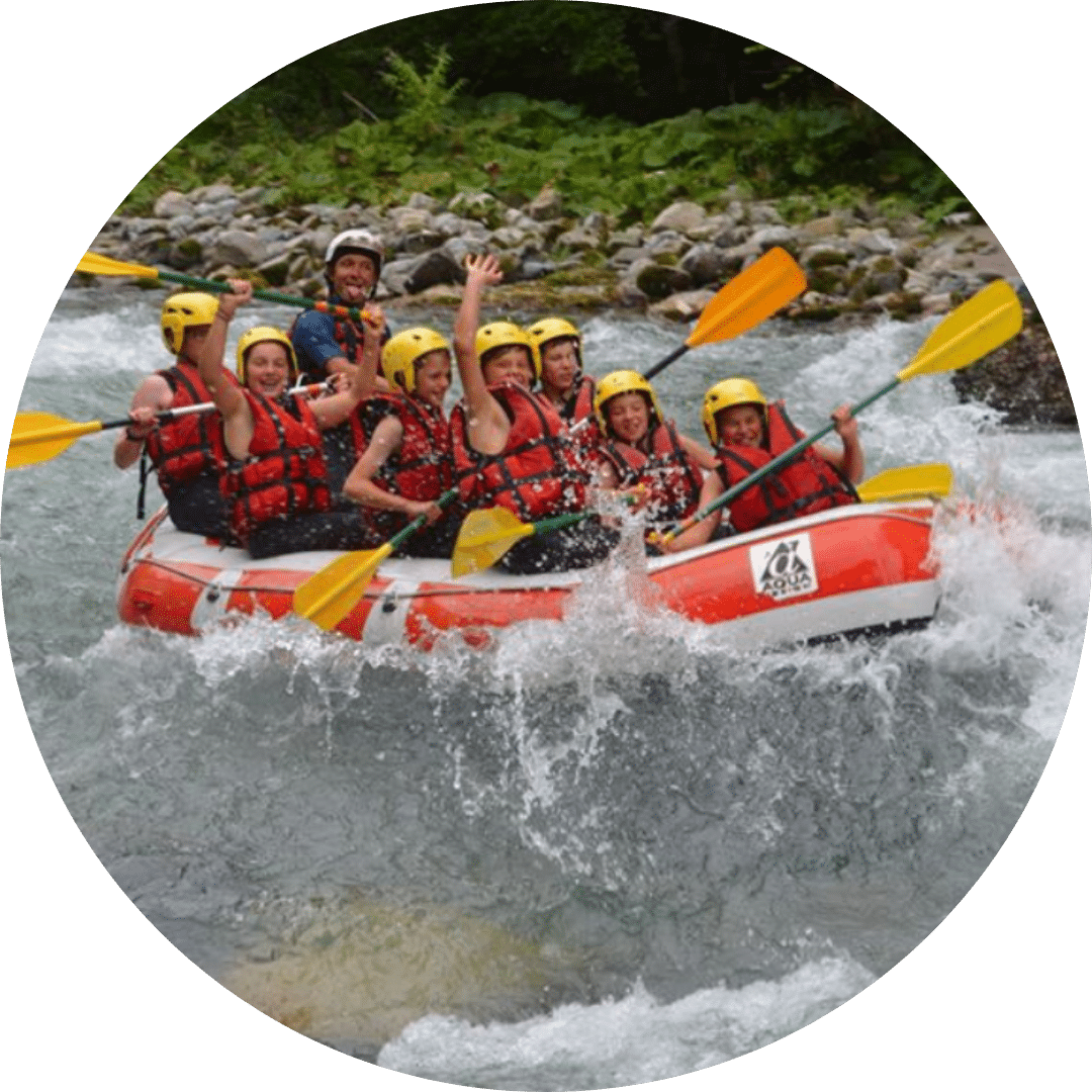 French Day Camp - rafting activity