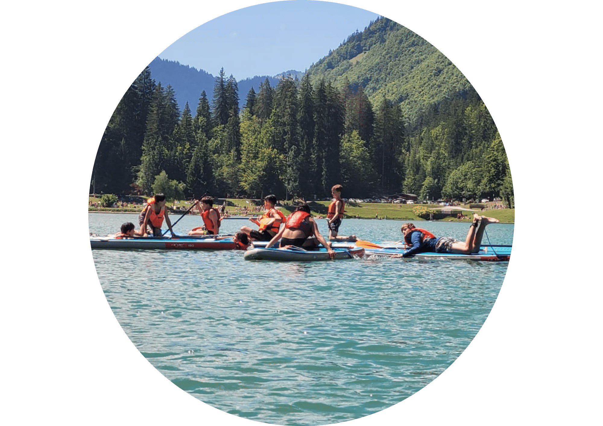 Outdoor paddle boarding activity 