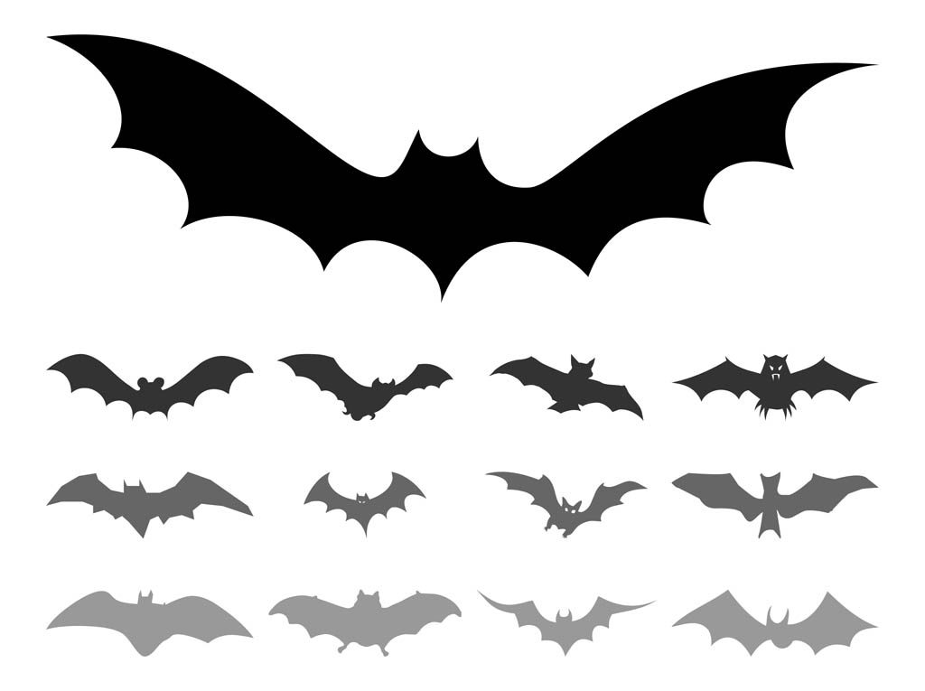 Bat-Silhouettes-Set