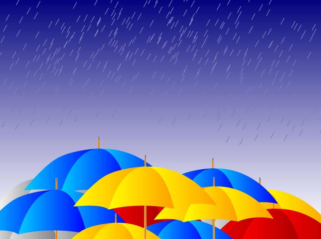 FreeVector-Umbrellas-In-The-Rain