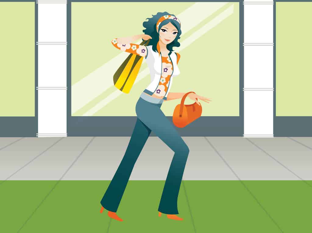 Shopping-Girl-Vector