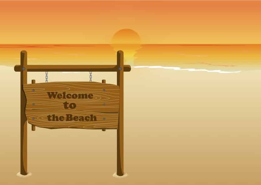 billboard for beach