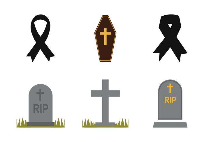 Free Mourning Vector Icon Set