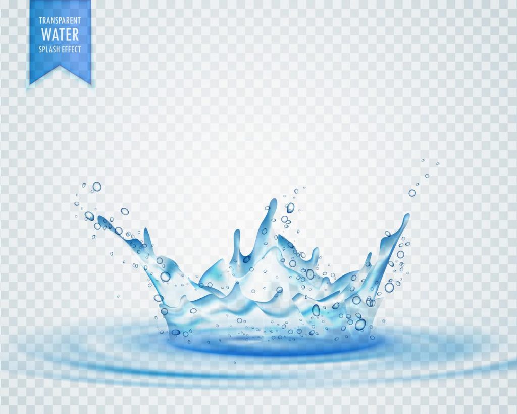 Isolated Water Splash Effect On Transparent Background Vector