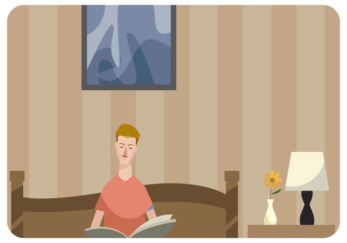 man-reading-a-book-in-bed-vector
