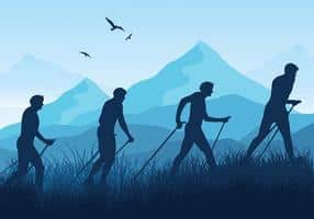 nordic-walking-blue-silhouette-vector