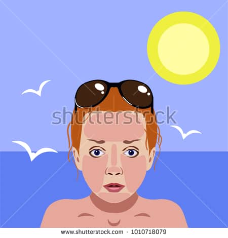 stock-vector-redness-on-woman-facial-vector-illustration-about-danger-of-ultraviolet-on-sea-background-1010718079