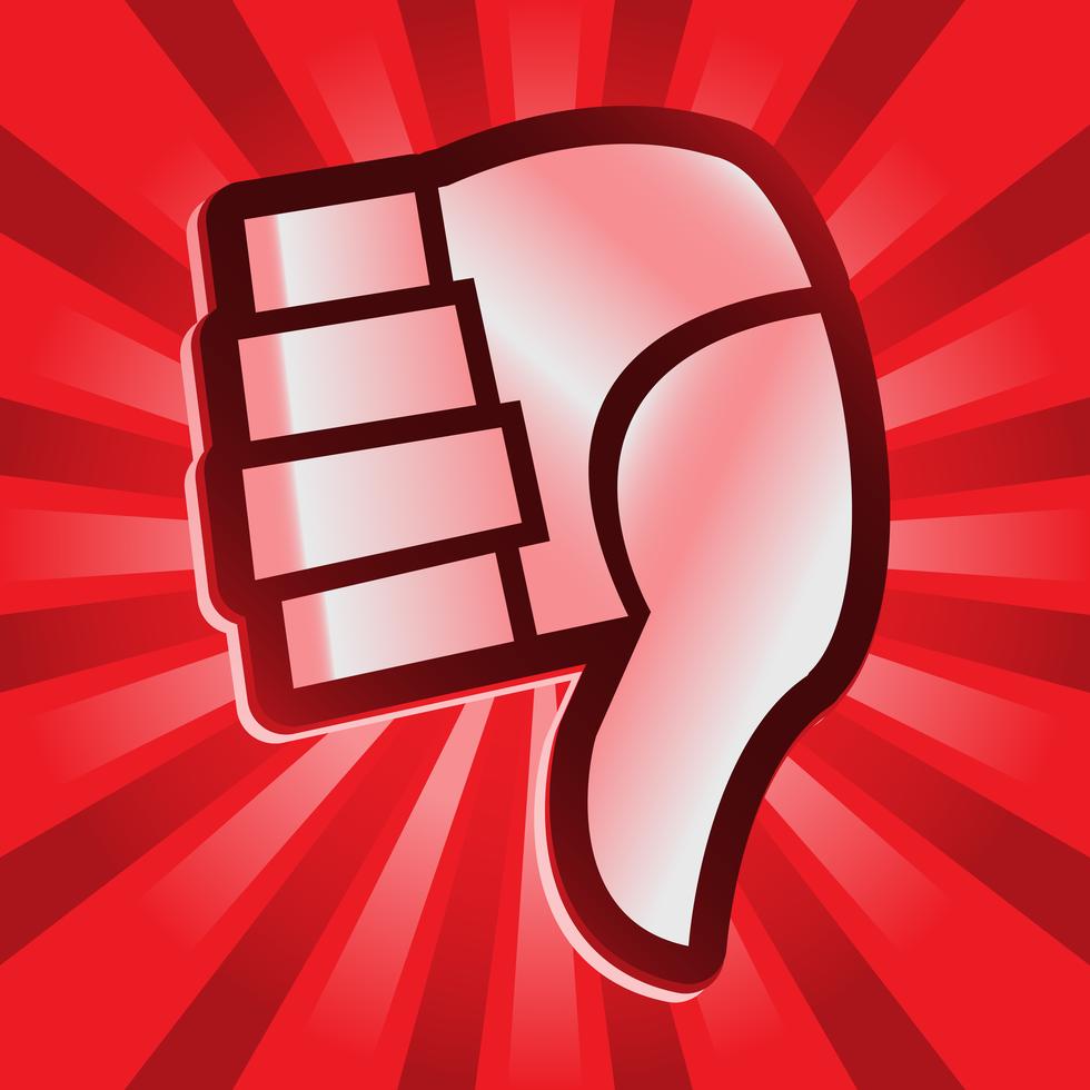 Thumbs Down Vector Icon